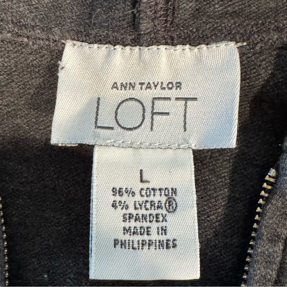 Ann Taylor Loft 1/4 Zip Pullover Gray Sweatshirt Hoodie, Women’s Large - Picture 5 of 11
